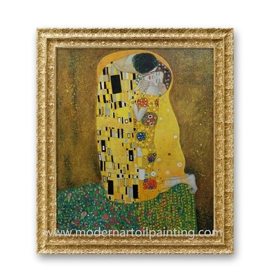 家の装飾のための手塗りの再生の油絵のキャンバスの接吻の油絵