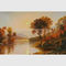 川の日の出元のオイルの風景画横の50 cm X 60 cm