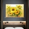 パレット ナイフのひまわり油の絵画寝室のための花の壁の芸術の絵画